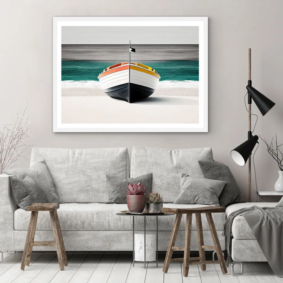 Poster in einem weißen Rahmen - An seinem Platz - 70x50 cm