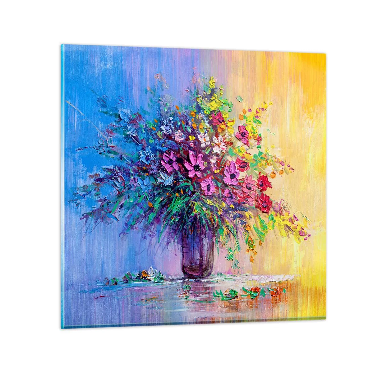 Glasbild - Bild auf glas - Sommergeschenk der Wiese - 30x30 cm