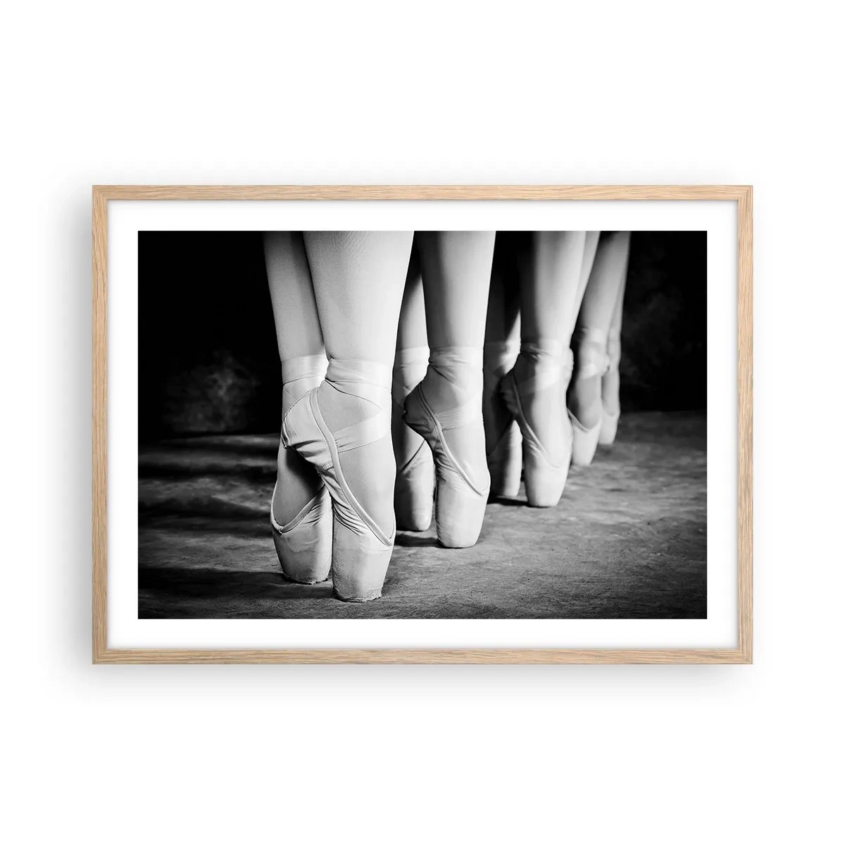 Poster in einem Rahmen aus heller Eiche - Gemeinsam, leicht - 70x50 cm