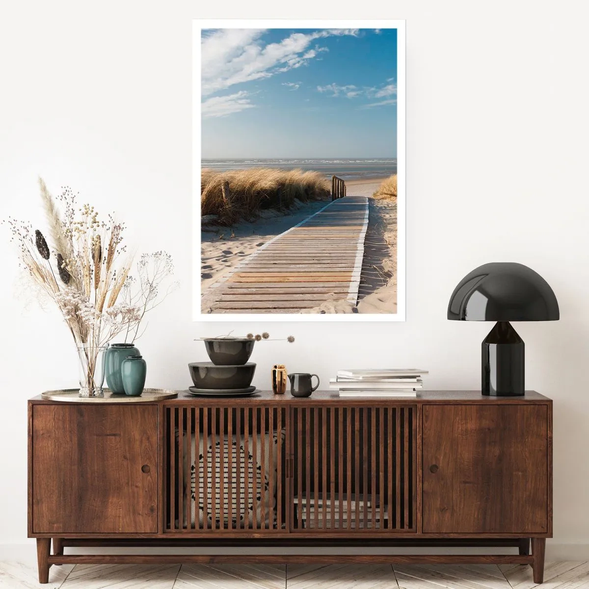 Poster - Hinter der Düne, im Rauschen des Grases - 70x100 cm