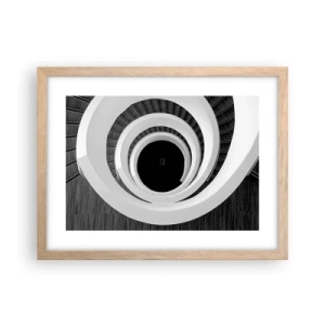 Poster in einem Rahmen aus heller Eiche - Zum Kern der Sache - 40x30 cm