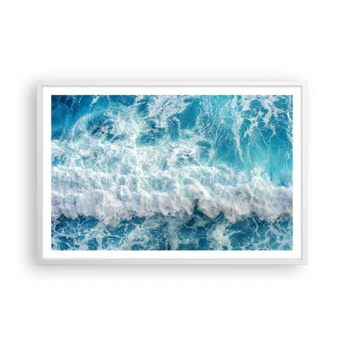 Poster in einem weißen Rahmen - Freudig und springend - 91x61 cm