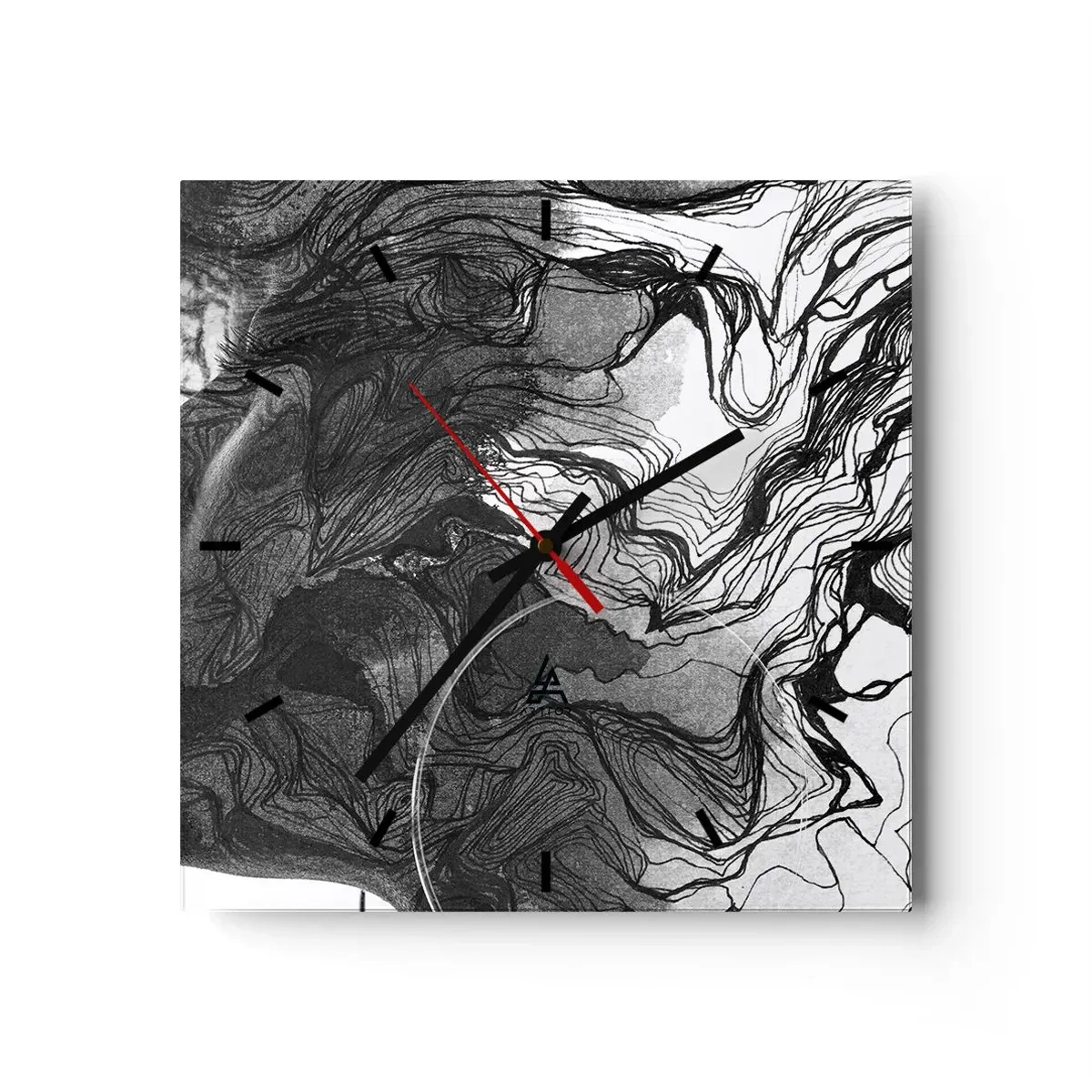 Wanduhr - Glasuhr - Verstrickt in Träume - 40x40 cm