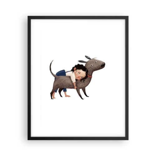 Poster in einem schwarzem Rahmen - Beste Freunde - 40x50 cm