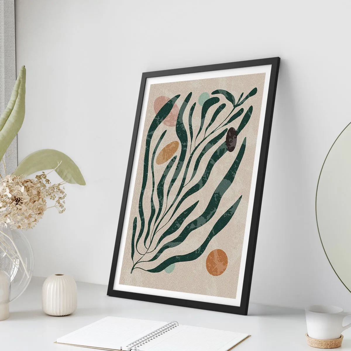 Poster in einem schwarzem Rahmen - Im Grünen - 70x100 cm