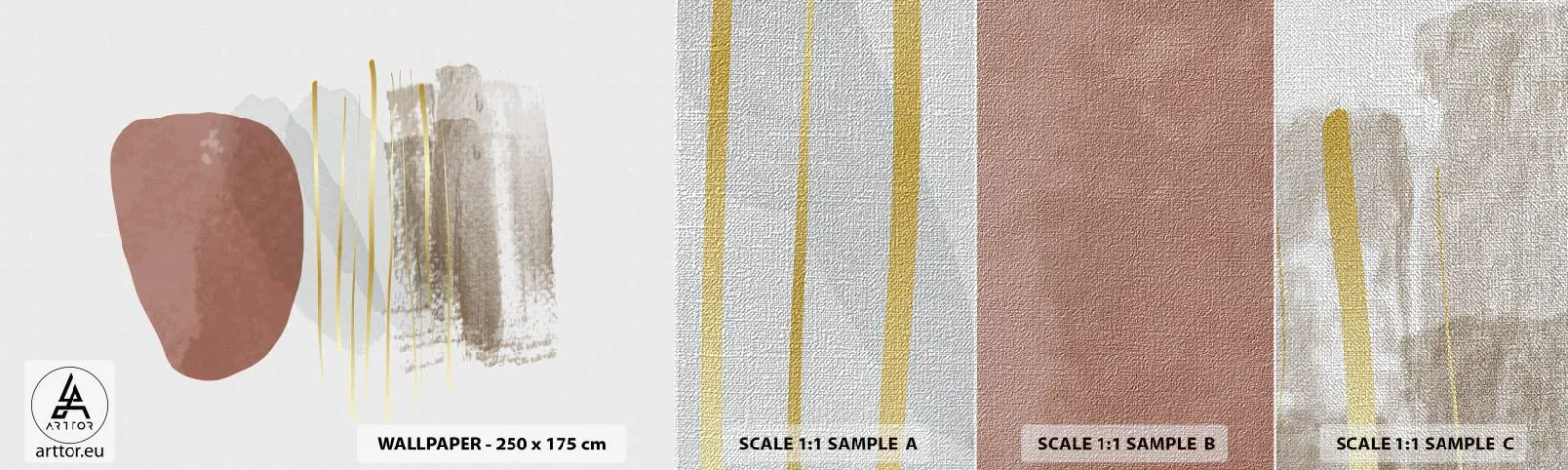 Fototapeten Muster Premium Canvas - Abstrakte Kolonnade - Abstraktion, Stück, Modernes Muster - 100x30 cm