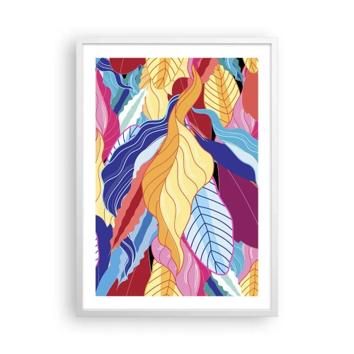 Poster in einem weißen Rahmen - Buntes Durcheinander - 50x70 cm