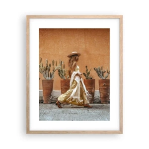 Poster in einem Rahmen aus heller Eiche - Hippie-Stil - 40x50 cm
