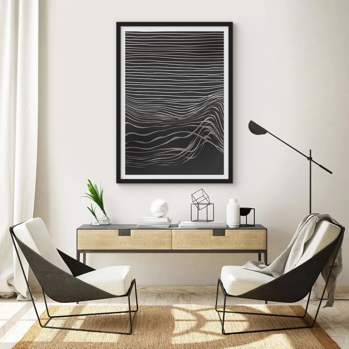 Poster in einem schwarzem Rahmen - Rhythmus und Akzent - 40x50 cm