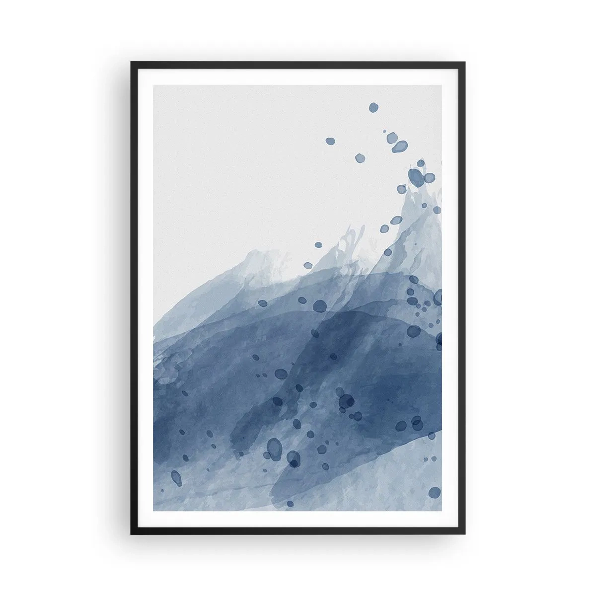 Poster in einem schwarzem Rahmen - Blauer Tüll - 70x100 cm