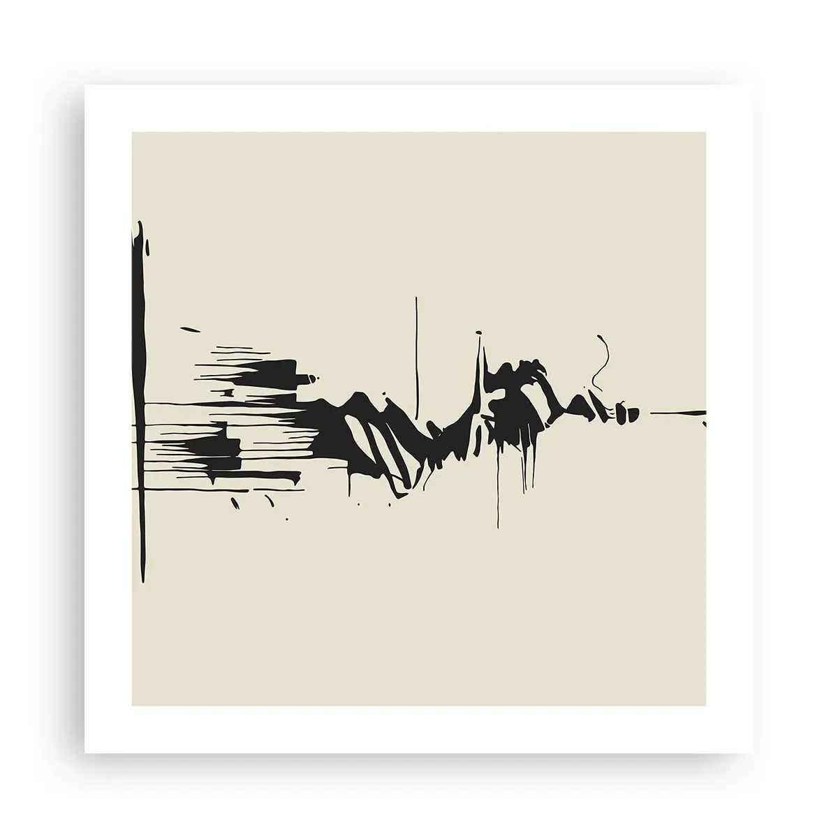 Poster - Hastige Abstraktion - 50x50 cm