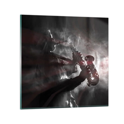 Glasbild - Bild auf glas - In den Dämpfen des Jazz - 70x70 cm