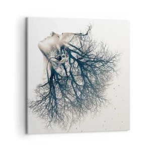 Bild auf Leinwand - Leinwandbild - Dem Rauschen der Bäume lauschen - 50x50 cm