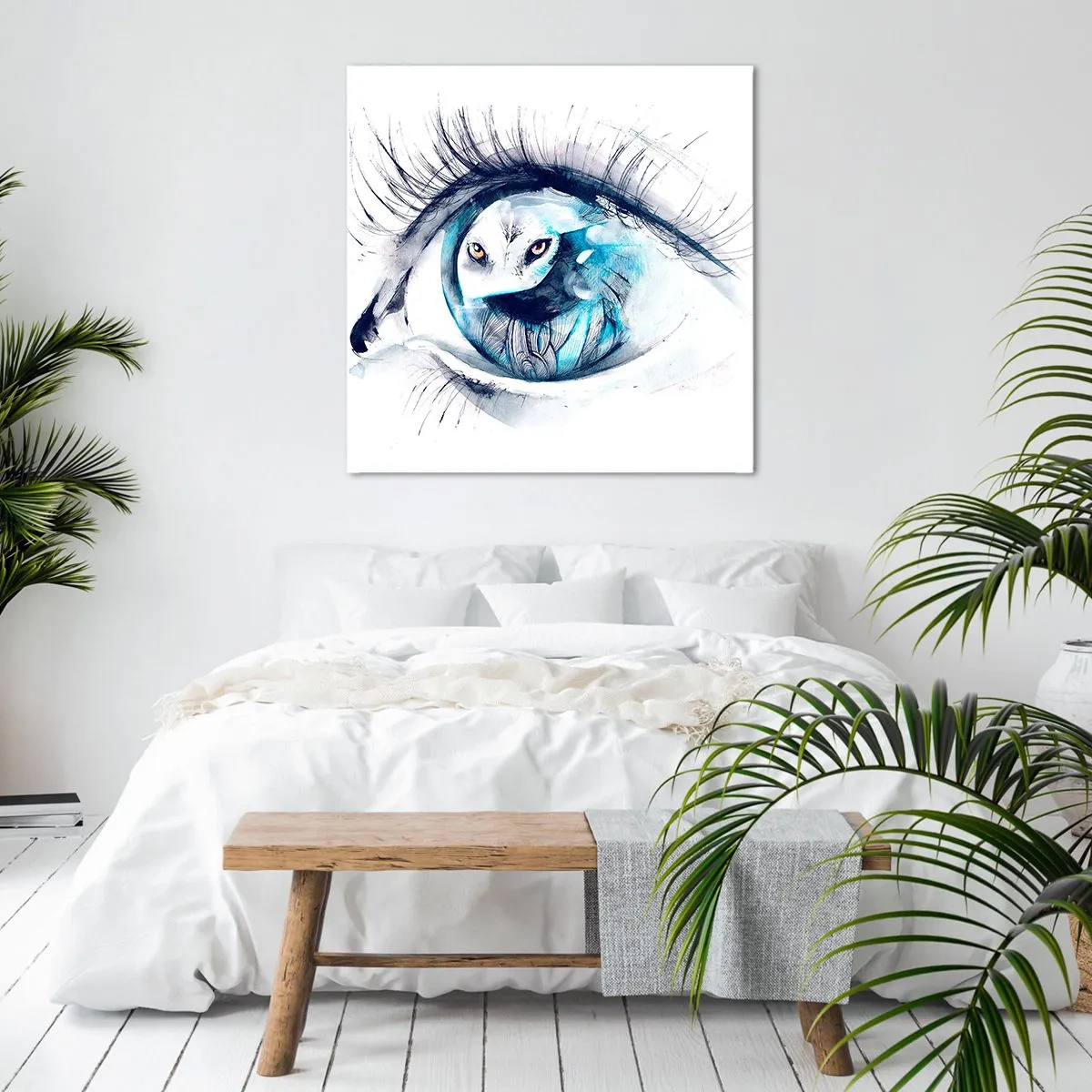Bild auf Leinwand - Leinwandbild - Auge in Auge mit Wildheit - 70x70 cm