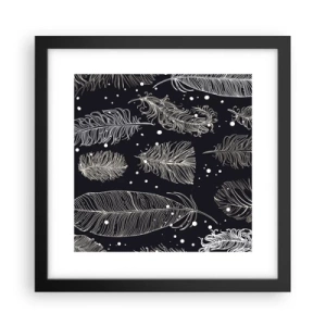 Poster in einem schwarzem Rahmen - Gefiederte Spitze - 30x30 cm
