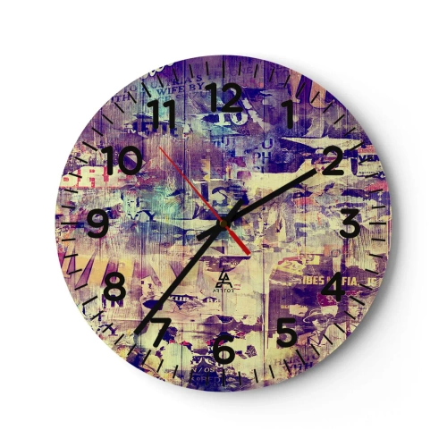 Wanduhr - Glasuhr - Und das ist alles, was es geben wird - 30x30 cm