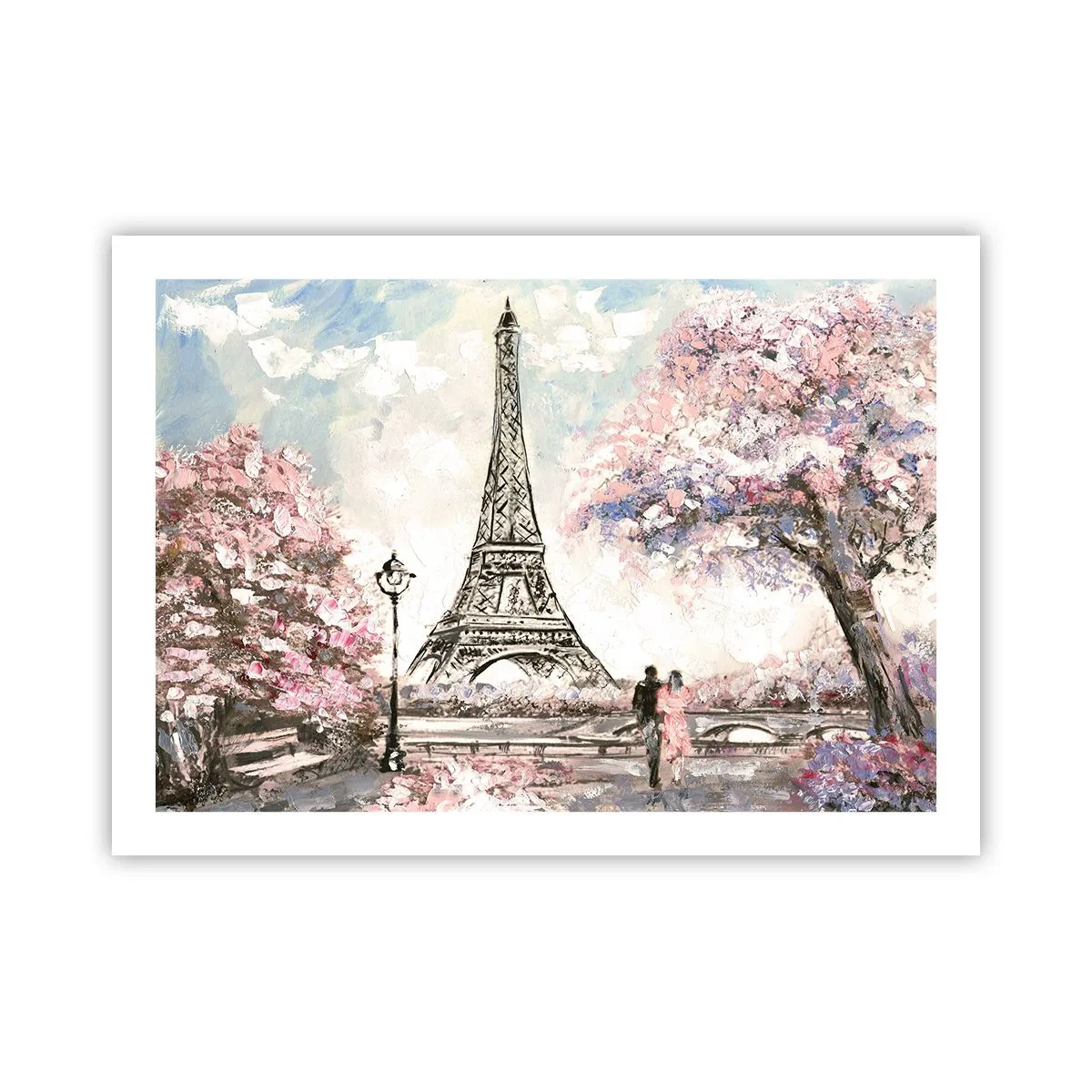 Poster - Aprilspaziergang durch Paris - 70x50 cm