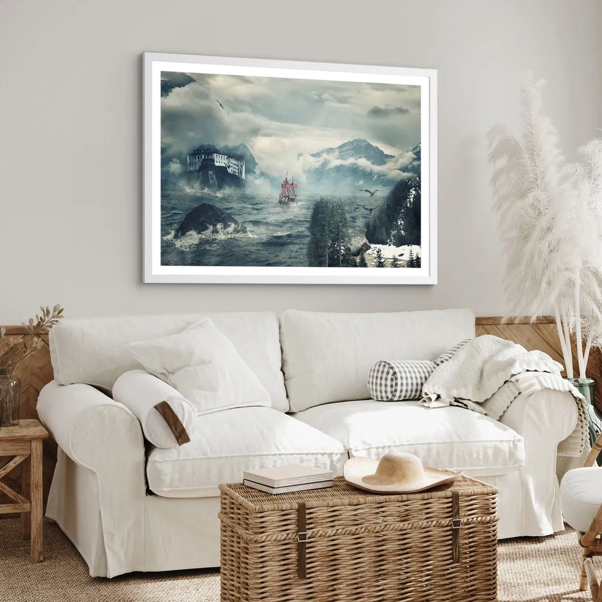 Poster in einem weißen Rahmen - In magischen Gewässern - 100x70 cm