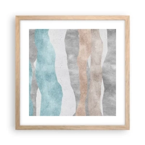 Poster in einem Rahmen aus heller Eiche - Studie über Nähe - 40x40 cm