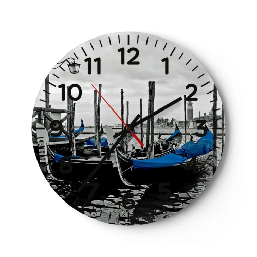 Wanduhr - Glasuhr - Nachdenkliches Venedig - 30x30 cm