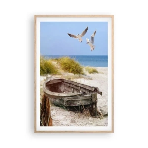 Poster in einem Rahmen aus heller Eiche - In Wind gebadet - 61x91 cm