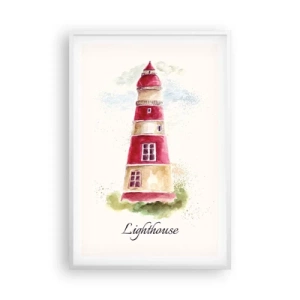 Poster in einem weißen Rahmen - Das Wetter ringsum ist immer gut - 61x91 cm