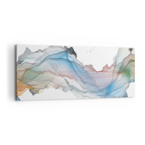 Bild auf Leinwand - Leinwandbild - Zu den Kristallbergen - 100x40 cm