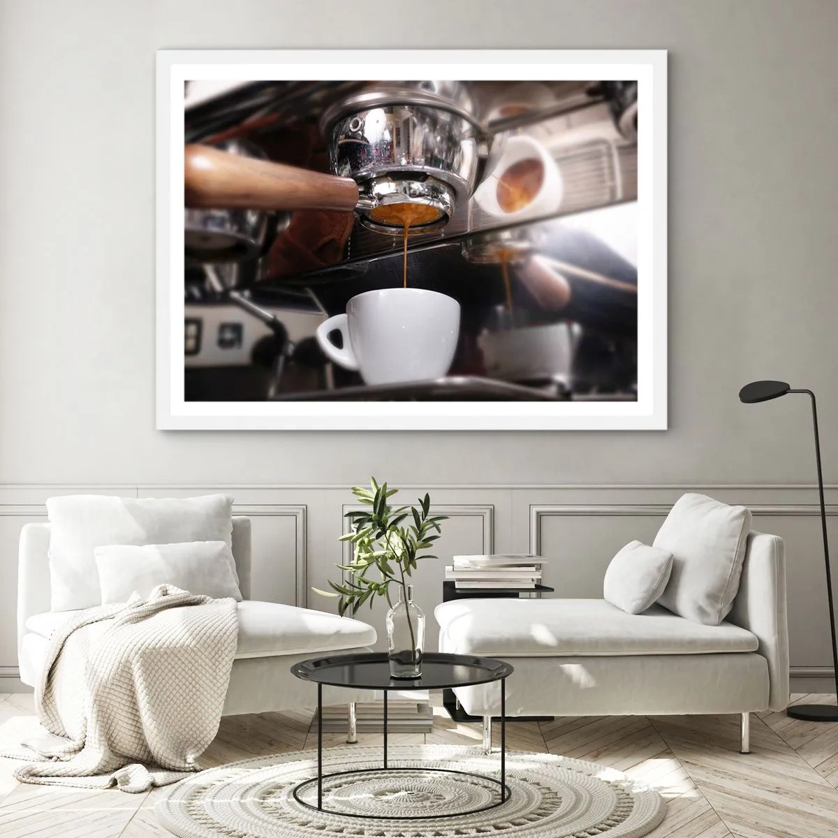 Poster in einem weißen Rahmen - Gute Zeit des Tages - 40x30 cm