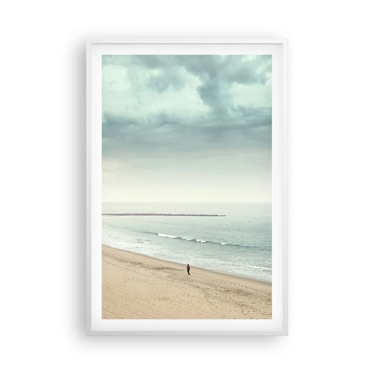 Poster in einem weißen Rahmen - Auf der Suche nach Frieden - 61x91 cm