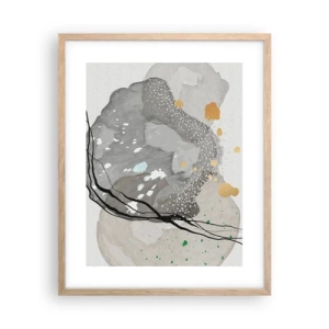 Poster in einem Rahmen aus heller Eiche - Organische Komposition - 40x50 cm