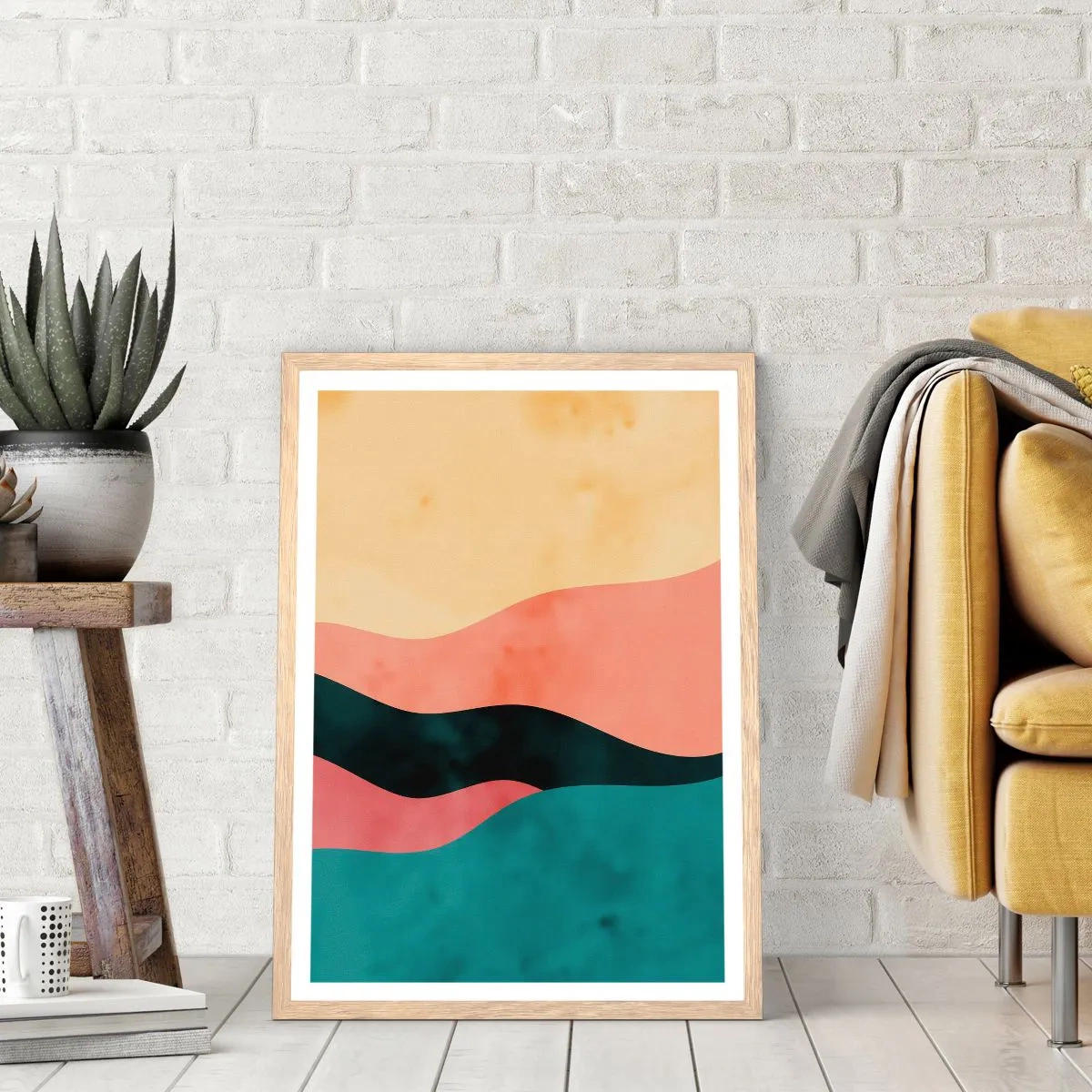 Poster in einem Rahmen aus heller Eiche - Konforme Nichtkonformität - 70x100 cm