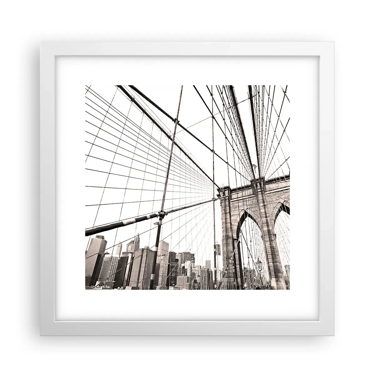Poster in einem weißen Rahmen - New Yorker Kathedrale - 30x30 cm