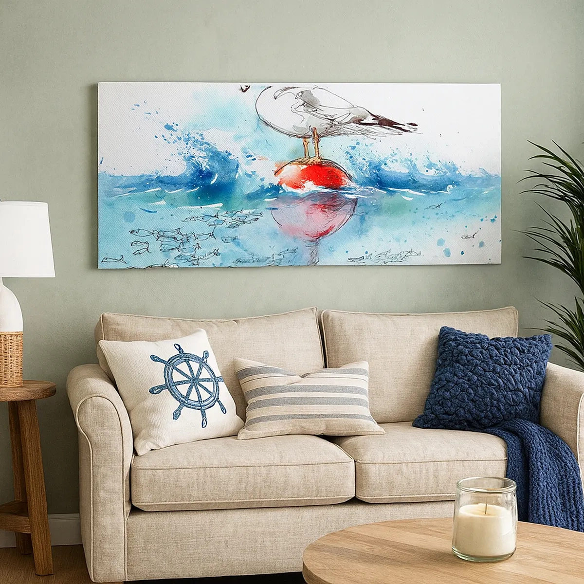 Bild auf Leinwand - Leinwandbild - Erfolgreicher Fang - 30x30 cm