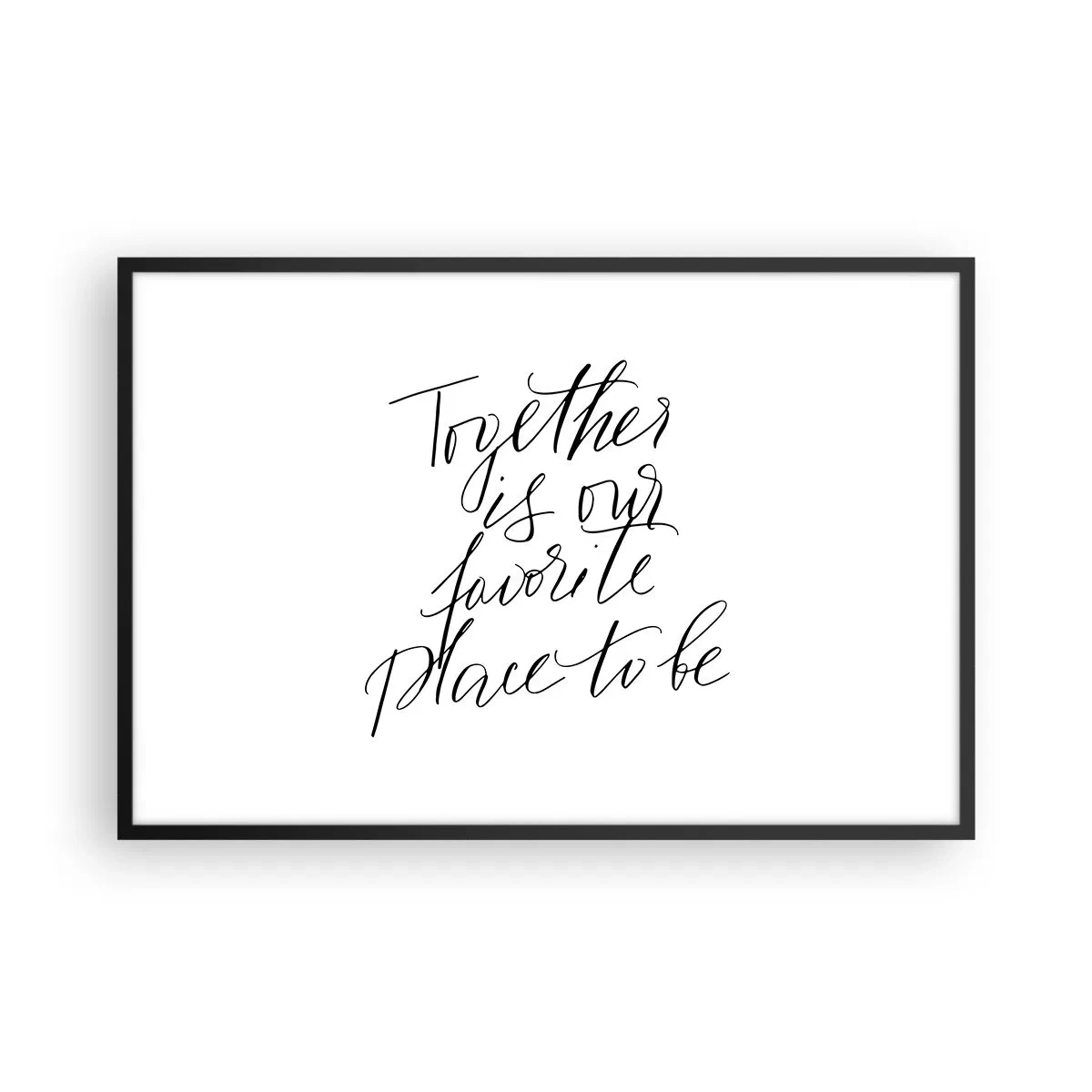 Poster in einem schwarzem Rahmen - Fühlst du das auch? - 91x61 cm