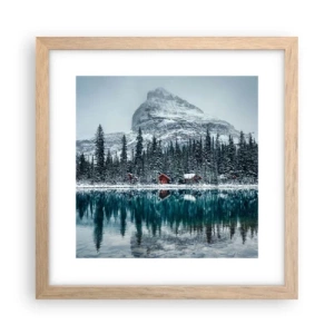 Poster in einem Rahmen aus heller Eiche - Kanadischer Rückzug - 30x30 cm