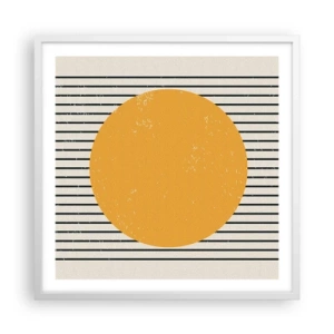 Poster in einem weißen Rahmen - Die Kraft der Einfachheit - 60x60 cm