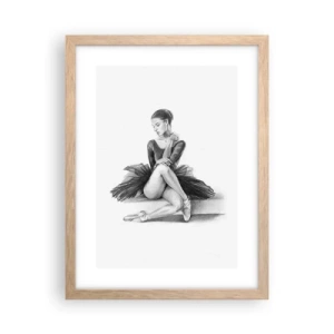 Poster in einem Rahmen aus heller Eiche - Vom Tanz verzaubert - 30x40 cm