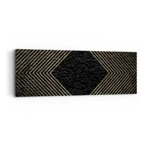 Bild auf Leinwand - Leinwandbild - Geometrie im glamourösen Stil - 90x30 cm