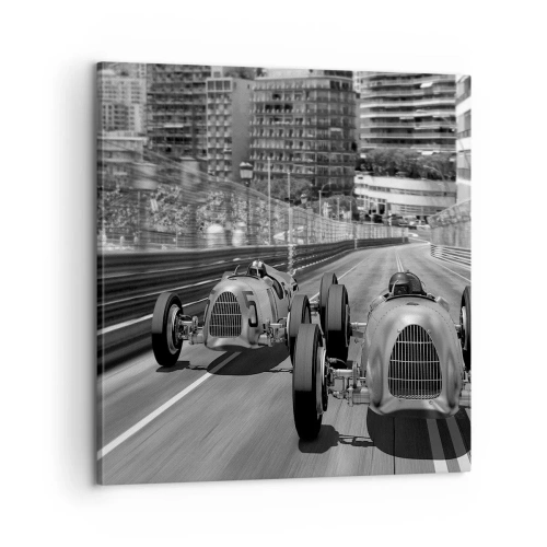 Bild auf Leinwand - Leinwandbild - Vor langer Zeit in Monte Carlo - 60x60 cm