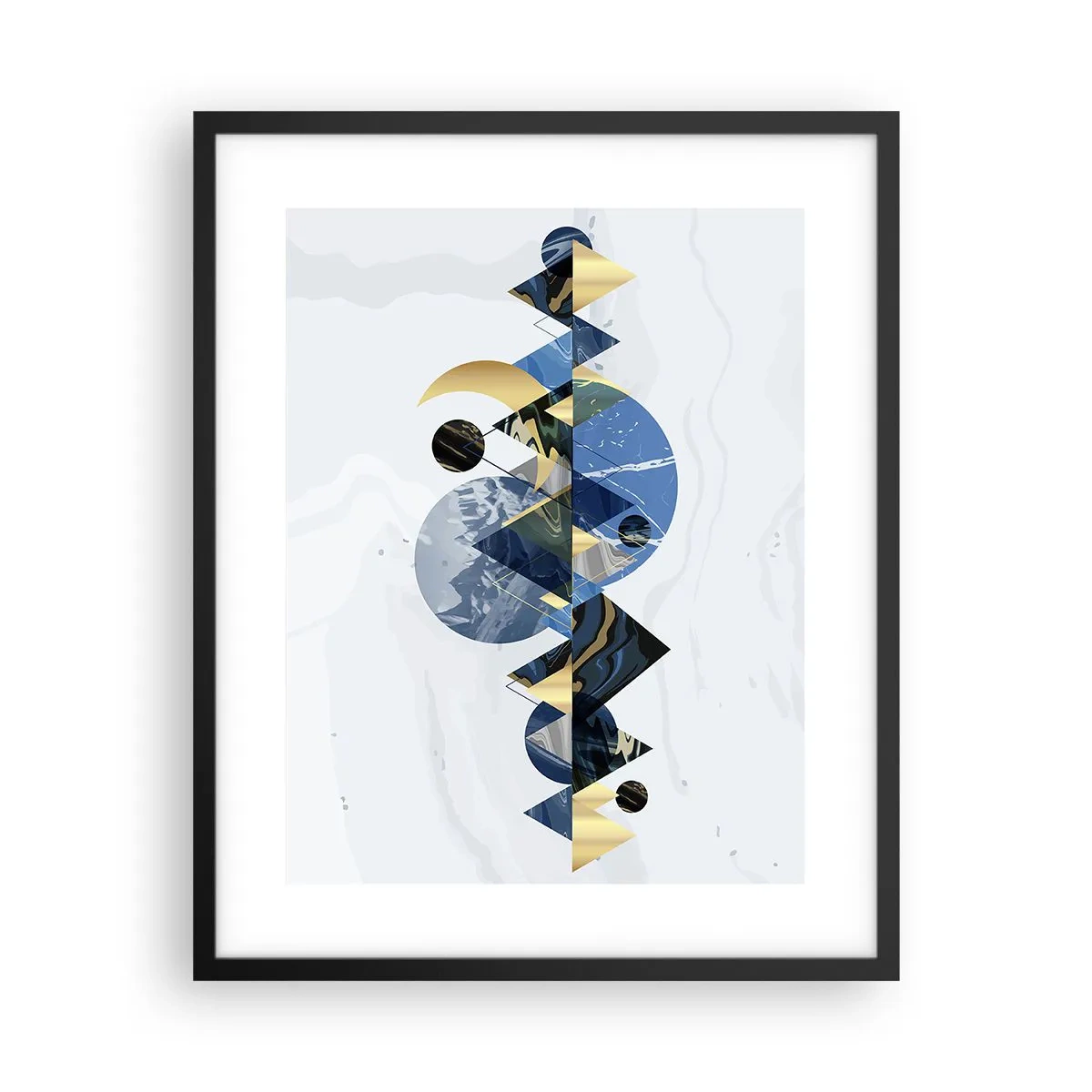 Poster in einem schwarzem Rahmen - Geometrische Landschaft - 40x50 cm