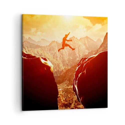 Bild auf Leinwand - Leinwandbild - Grenzen überschreiten - 50x50 cm