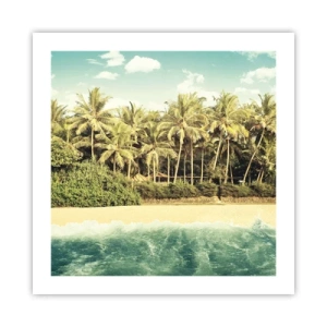 Poster - Wie wäre es hier? - 50x50 cm