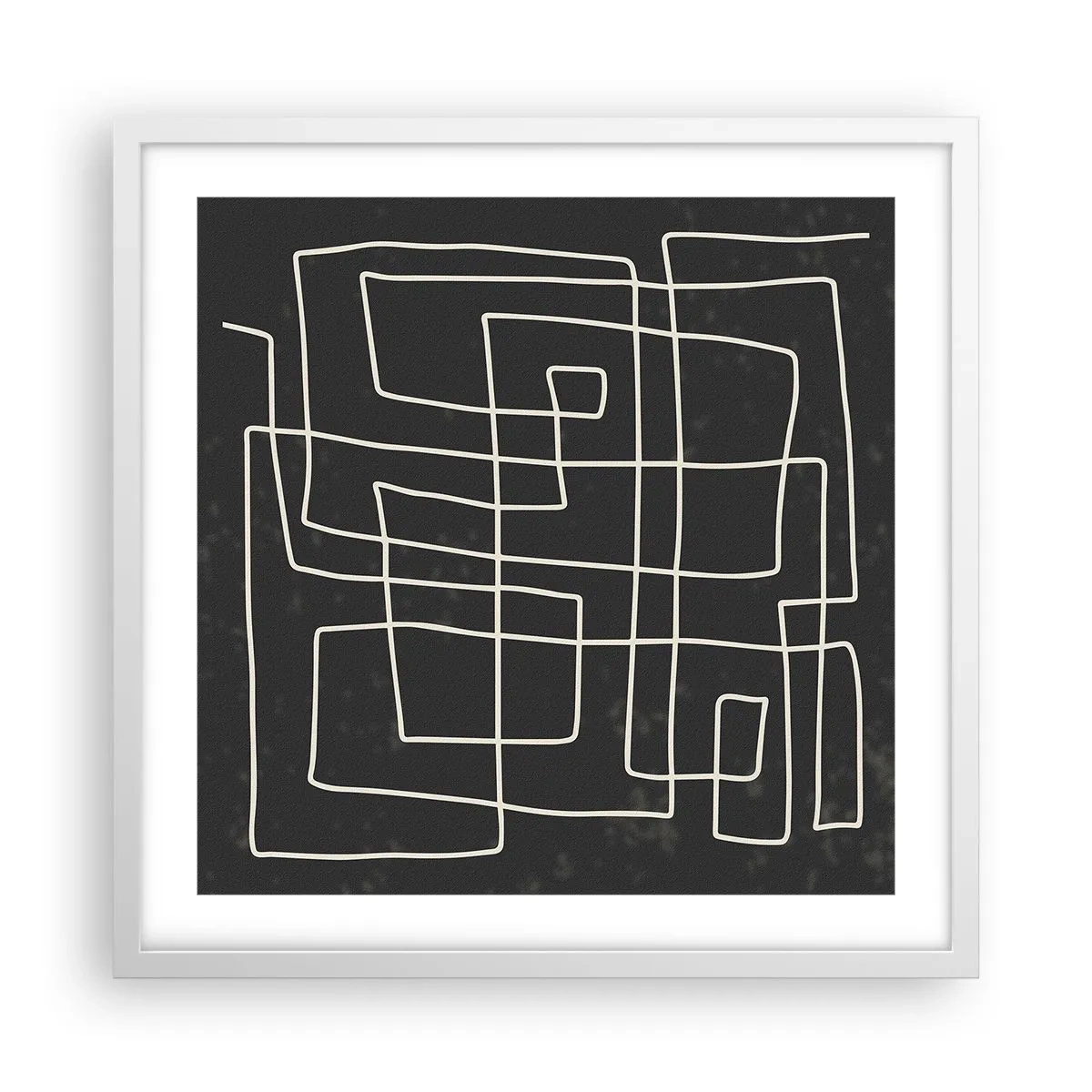 Poster in einem weißen Rahmen - Nicht so einfach - 50x50 cm