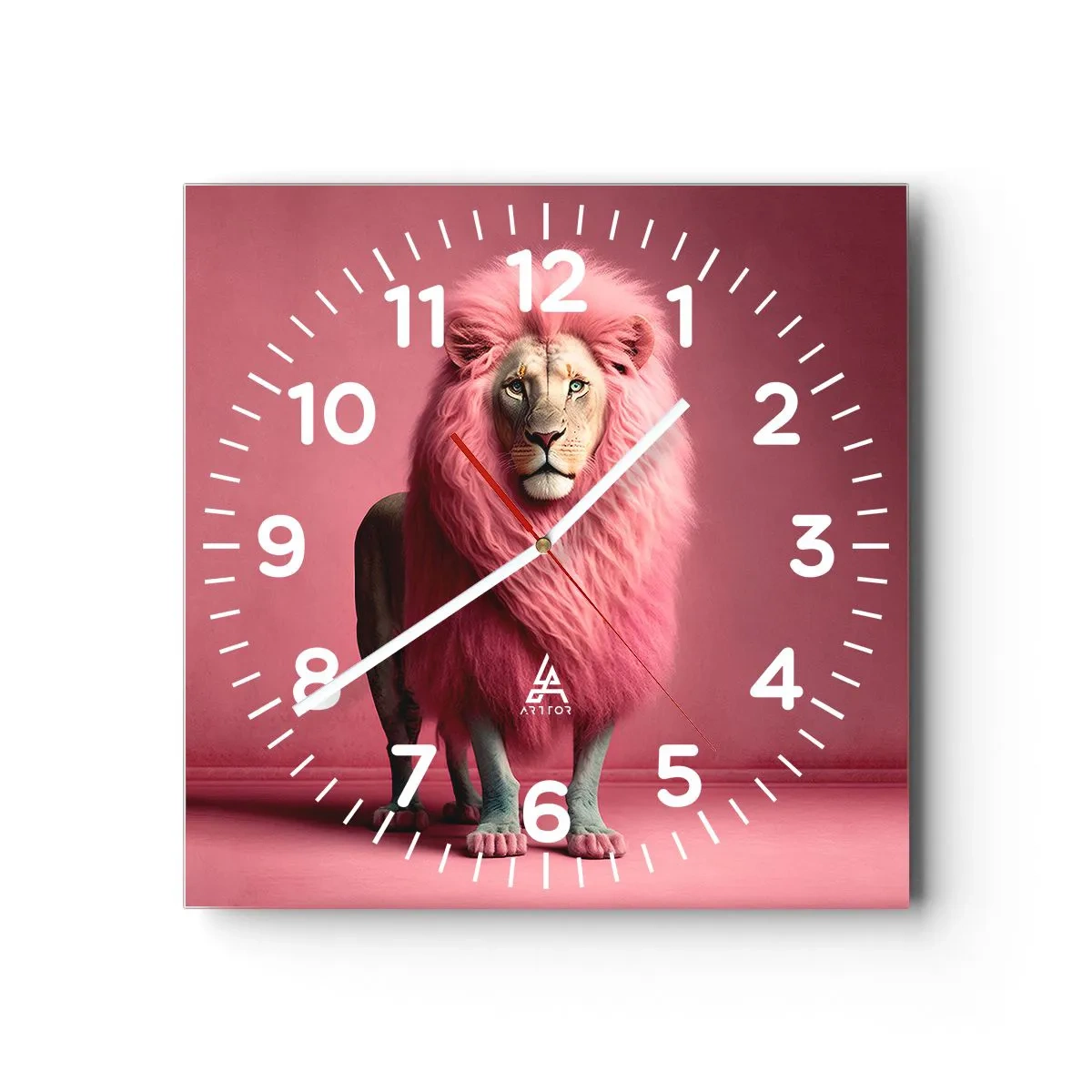 Wanduhr - Glasuhr - Und du hast keine Angst mehr - 30x30 cm