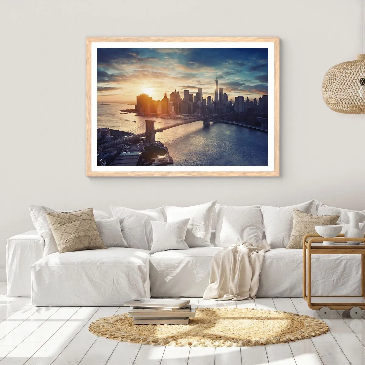 Poster in einem Rahmen aus heller Eiche - Westliches Kulturdenkmal - 91x61 cm