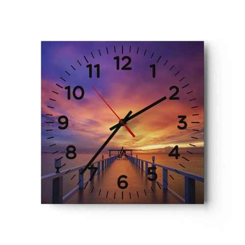 Wanduhr - Glasuhr - Ohne Ende - 30x30 cm