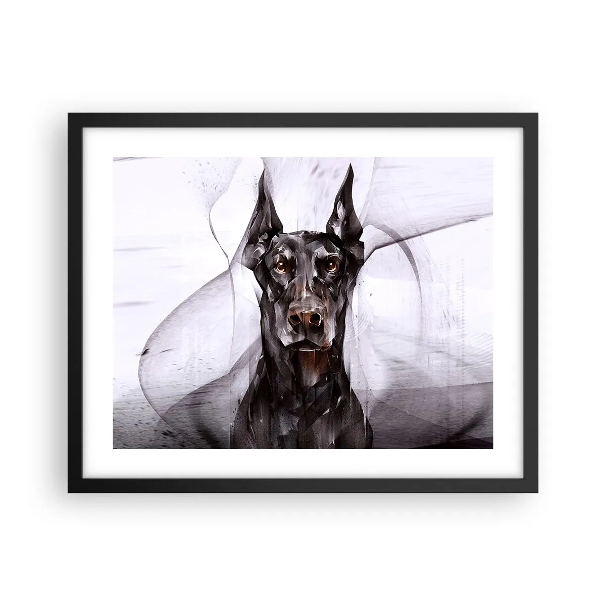 Poster in einem schwarzem Rahmen - Edelgeboren - 50x40 cm