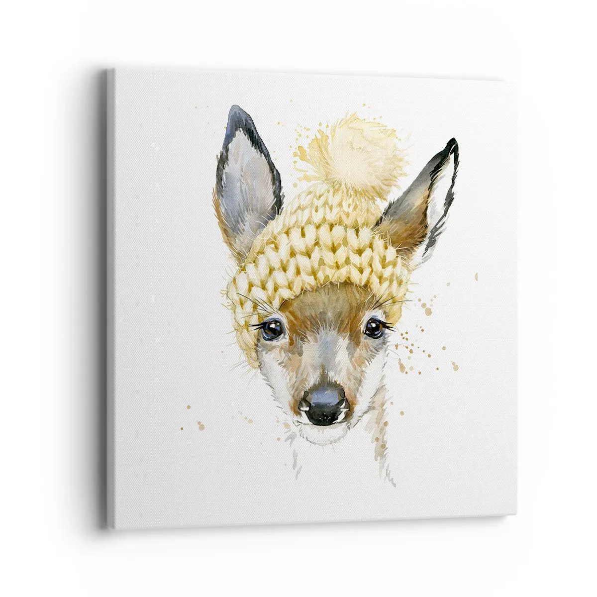 Bild auf Leinwand - Leinwandbild - Für den Winter im verschneiten Wald - 40x40 cm