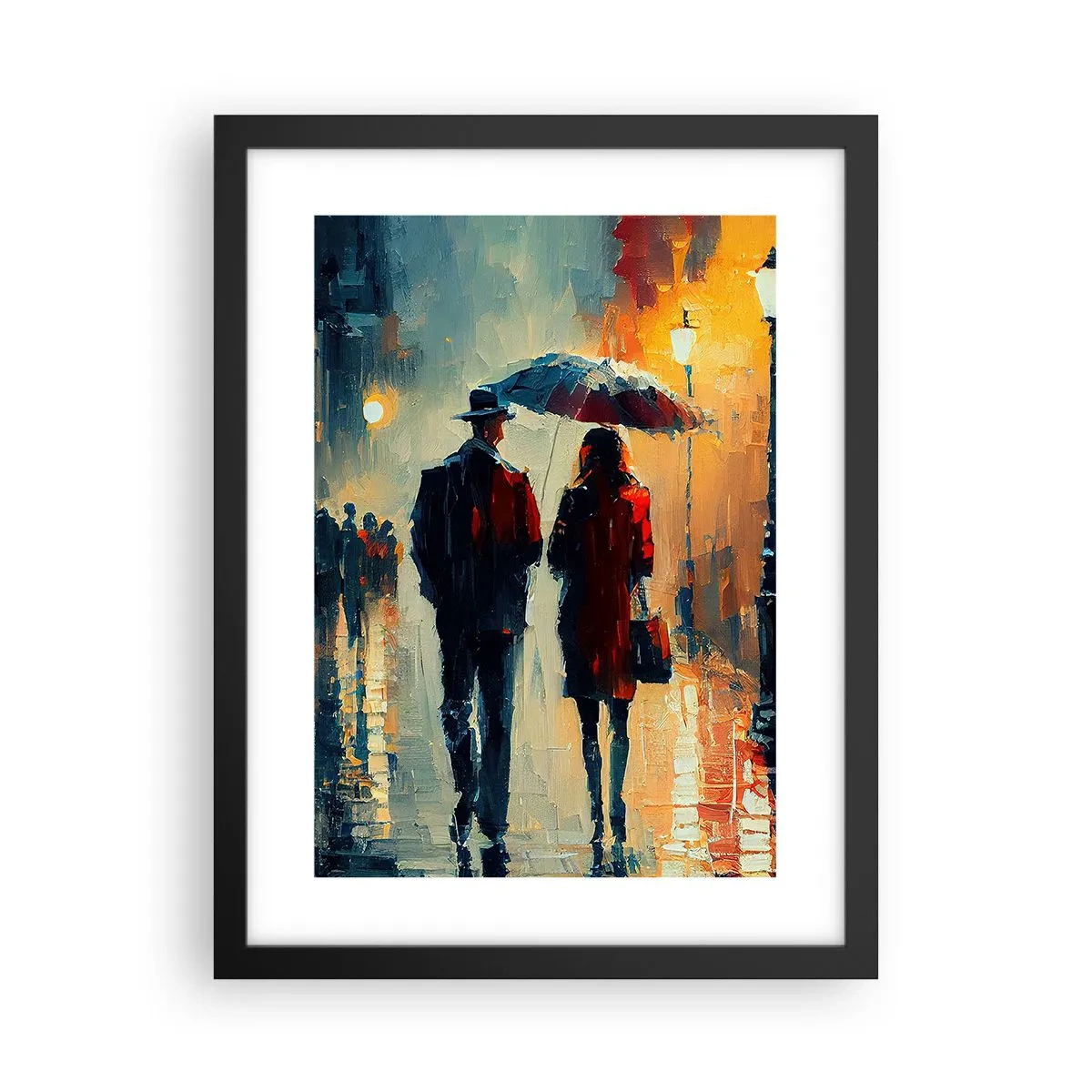 Poster in einem schwarzem Rahmen - Urbane Liebesgeschichte - 30x40 cm