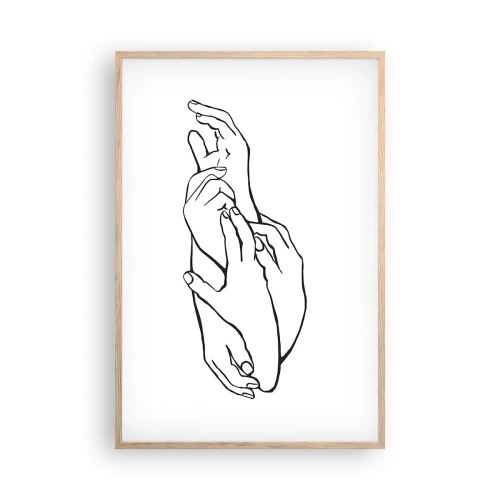 Poster in einem Rahmen aus heller Eiche - Gute Geste - 61x91 cm